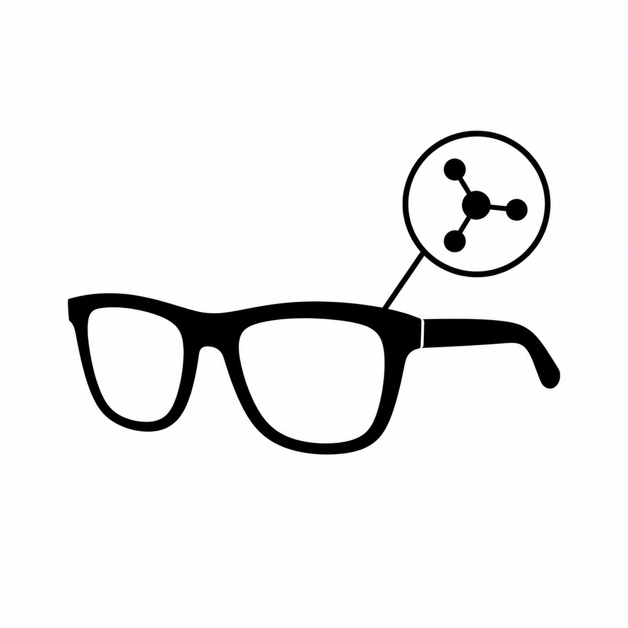 Icono de montura de policarbonato para gafas de sol, representando un material ligero, resistente a impactos y duradero para uso diario y actividades al aire libre.